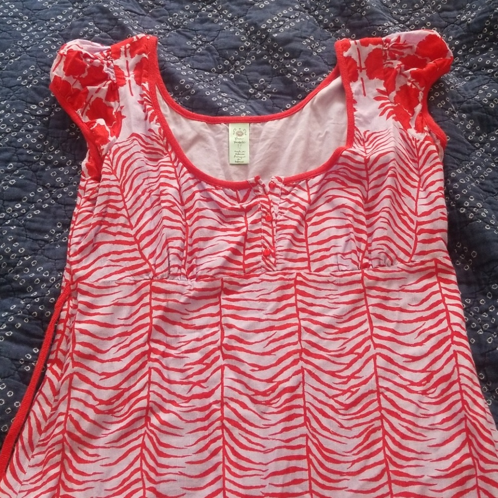 Free People Lavender and Red Dress